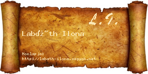 Labáth Ilona névjegykártya